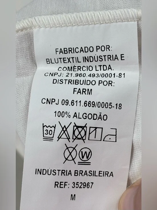 Farm Rio | Rio De Janeiro | T-Shirt in White | Women’s Size Medium | NWT - Picture 8 of 11